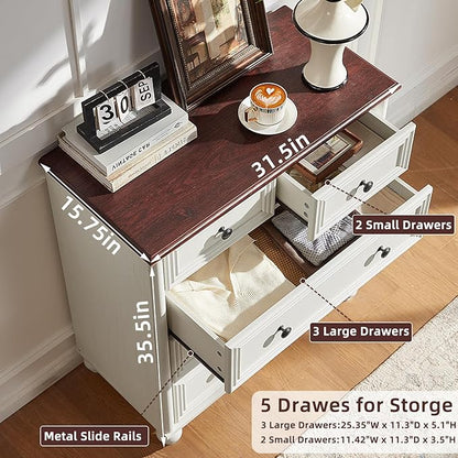 Farmhouse Dressers & Night Stand Set of 4, Wood 54" Wide Dresser & 35" Tall Chest of Drawers, 18" with Charging Station Nightstand Set of 2, Bedroom Furniture Dresser Set for Home Living Room Hallway