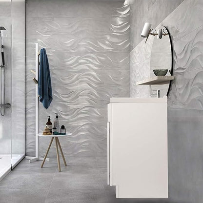 36 White Veneer Bathroom Vanity Flat Door Style RTA Cabinet Base - NITURRA Moderno Series 36 W x 21 D x 34.5 H