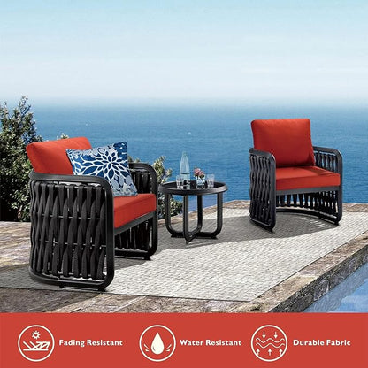 JMGBird Outdoor Chair Cushion Tufted Pillow, Deep Seat Outdoor Cushion Set 19"x19" Seat Cushions for Outdoor Furniture