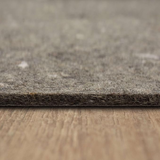 Mohawk Home 7' x 9' Non Slip Rug Pad Gripper 3/8 Thick Dual Surface Felt + Rubber Gripper - Safe for All Floors