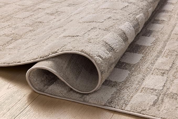 Loloi Amber Lewis Monty Collection MOT-06 Pebble/Beige 7'-10" x 10', .50" Pile Height, Area Rug