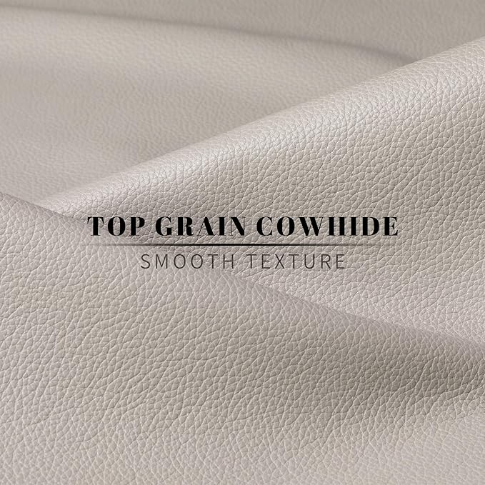 Kinnls Cameron Massage Chair Genuine Leather with Heated Ventilation, Managerial Executive Home Office Chair Fully Reclining with Retractable Footrest and Adjustable Headrest (Cowhide Leather-White)