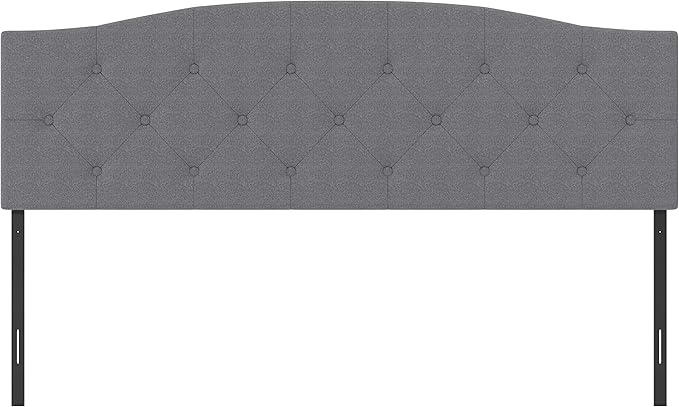 Hillsdale Provence Upholstered, King/Cal King Headboard with Frame, Glacier Gray