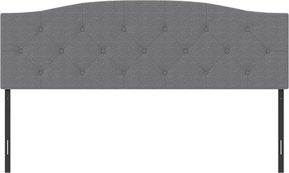 Hillsdale Provence Upholstered, King/Cal King Headboard with Frame, Glacier Gray