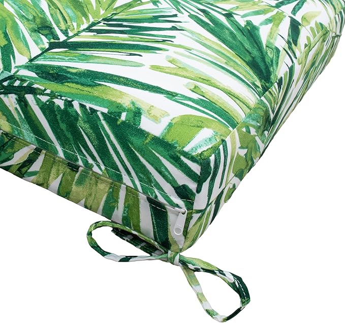 Tommy Bahama Deep Seating Lounge Cushion, 26" X 26" X 4", Coastal Palm Green Leaf