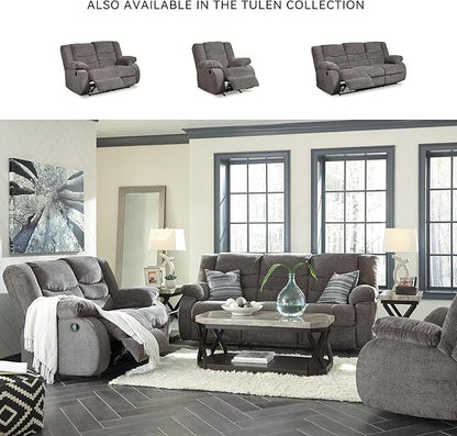 Signature Design by Ashley Tulen Modern Manual Pull Tab Rocker Recliner, Dark Gray