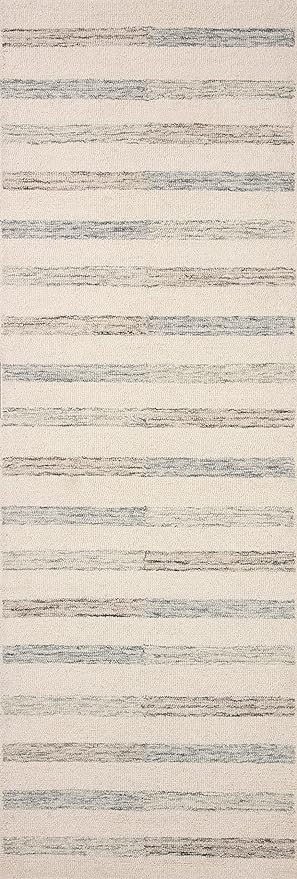 Loloi Chris Loves Julia Chris Collection CHR-05 Ivory/Slate 9'-3" x 13', .50" Pile Height, Area Rug