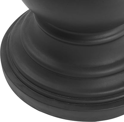 Christopher Knight Home Oriana MGO Outdoor Patio Side Table Umbrella Base, Heavy Duty Patio Umbrella Stand Outdoor Base with Hand-Turn Tightening Knob, Lounger Small Patio Coffee Table, Black