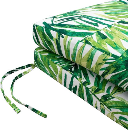 Tommy Bahama Chaise Cushion, 23" X 75" X 2.5", Coastal Palm Green Leaf