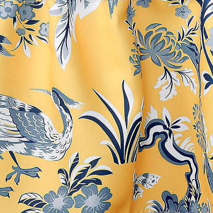 Lush Decor Dolores Light Filtering Valance Curtains Single, 52" W x 18" L Yellow - Valances for Windows - Vintage Valance Floral - Coquette Décor