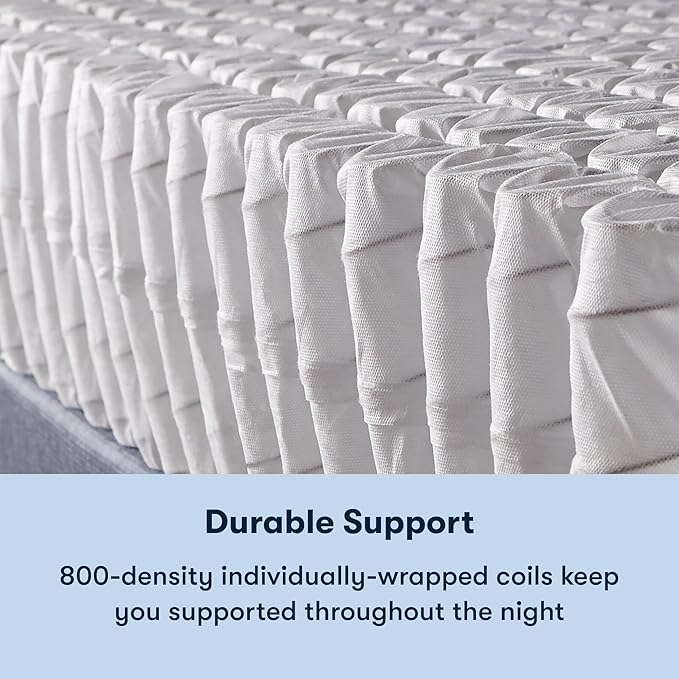 Serta Sleeptrue Medium 12" Twin Hybrid Mattress in a Box, Cooling, Breathable, and Pressure Relieving - 100 Night Trial, CertiPUR-US Certified and 10 Year Limited Warranty