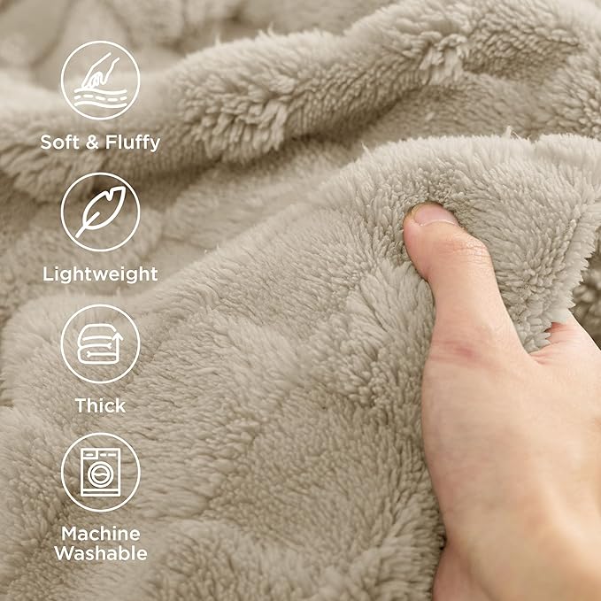 Bedsure GentleSoft Light Brown Twin XL Blanket for Bed - Super Soft Cozy Fleece Blankets for Women, Cute Throws for Girls, Dorm Room Essentials for Girls Teens Back to School, 66x90 Inches