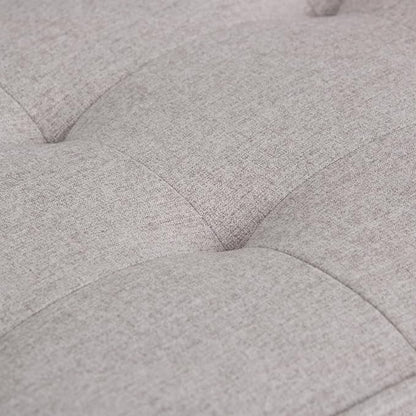 SIMPLIHOME Cosmopolitan 44 inch Wide Transitional Rectangle Storage Ottoman Bench with Open Bottom in Cloud Grey Linen Look Fabric, Assembled for the Living Room and Bedroom