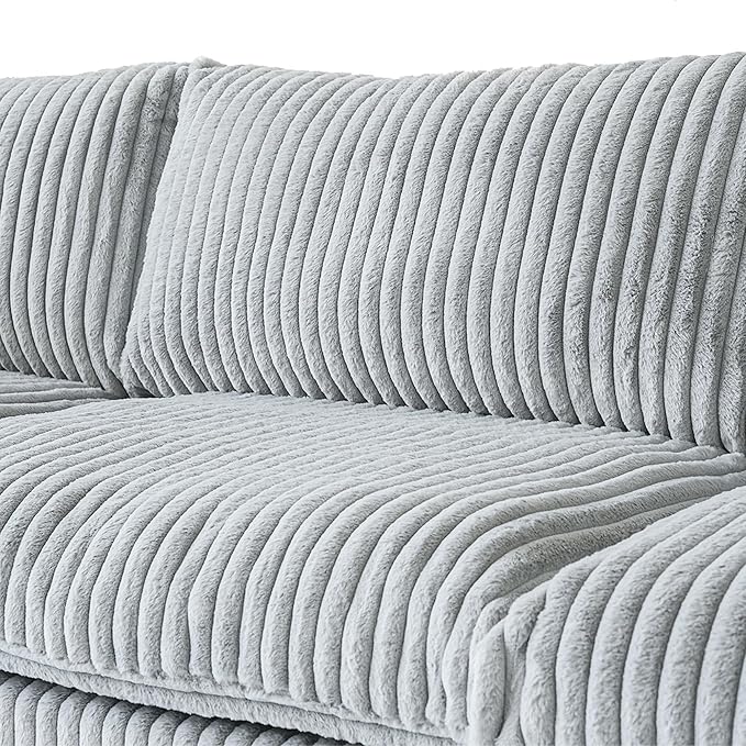Cloud Modular Sectional Sofa, 8 Seater Oversized Sectional Couch, 157.4" U-Shaped Convertible Couches with 2 Ottomans, Deep Couches for Living Room, Washable & Replaceable Covers, Gray