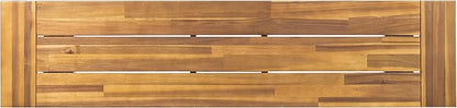 Christopher Knight Home Carlisle Outdoor Acacia Wood and Rustic Metal Bench, Sandblast Finish / Rustic Metal 14. 75 x 63 x 17. 50 inches