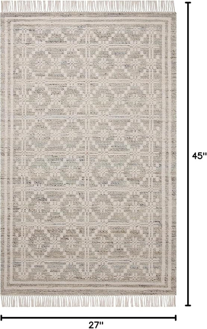 Loloi Angela Rose Rivers Collection RIV-02 Lagoon/Ivory 2'-3" x 3'-9" Reversible Accent Rug