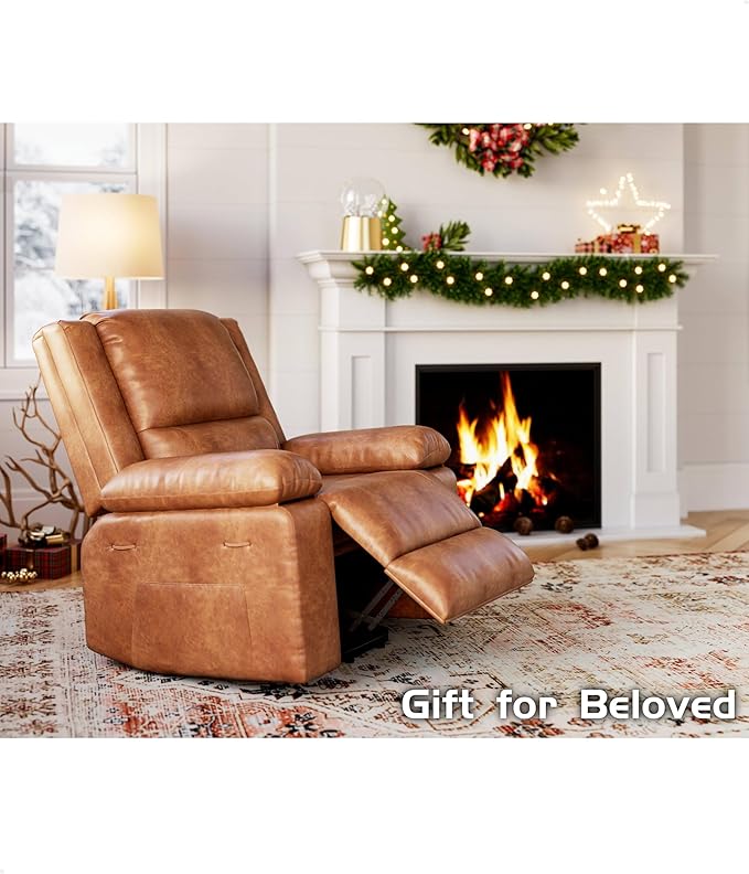 GarveeHome Oversized Wide Power Lift Recliner Chair - Heat and Massage, PU Leather, Adjustable Back and Legs, Electric Lift Chair Designed for The Elderly and People with Mobility impaired