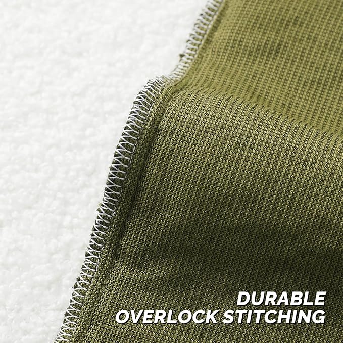 FUTEI Olive Green Throw Pillow Covers 24x24 Inch Set of 2,Furry Faux Fur Teddy Boucle Textured Cushion Covers,Soft Fluffy European Pillow Shams,Home Decor for Couch Bed Living Room Office Car