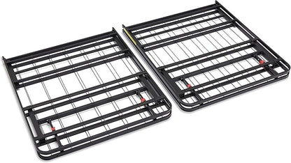 Amazon Basics Bed Frame with Storage, Foldable Metal Platform, Sturdy Steel, No Box Spring Needed, 14 inches High, Tool-Free Setup, Full Size, Black