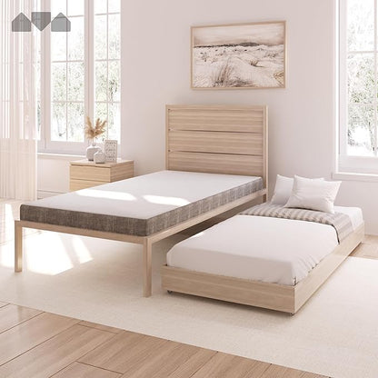 Milliard Memory Foam 5 Inch Narrow Cot Mattress,74" x 31" Cot for Bunk Bed, Daybed, Trundle, Or Bed Replacement, Narrow Trundle RV Compatible, Medium Firm Foam with Washable Cover (2 Pack)