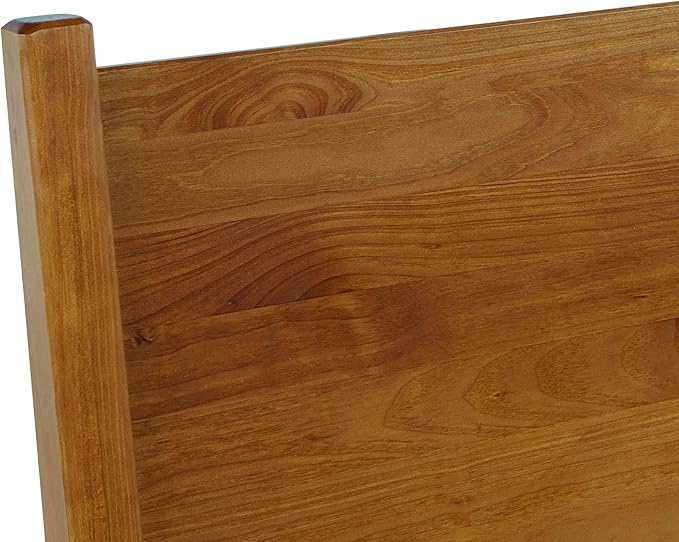 Mid-Century Panel Bed - King Size - Castanho Finish
