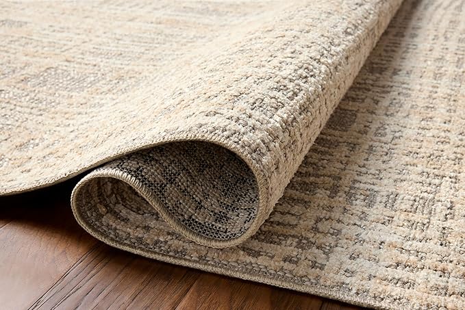 Loloi Amber Lewis Bexley Collection BEX-07 Natural/Dove 2'-7" x 12'-0" Runner Rug Neutral, Textured, Living, Bedroom, Dining, Carpet
