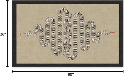 RUGGABLE x Jonathan Adler Washable Modern Area Rug – Venom Neutral 3x5, Stain-Resistant, Non-Slip – Small Machine Washable Rugs for Living Room, Bedroom, Hallway, Entryway & Office–with Standard Pad