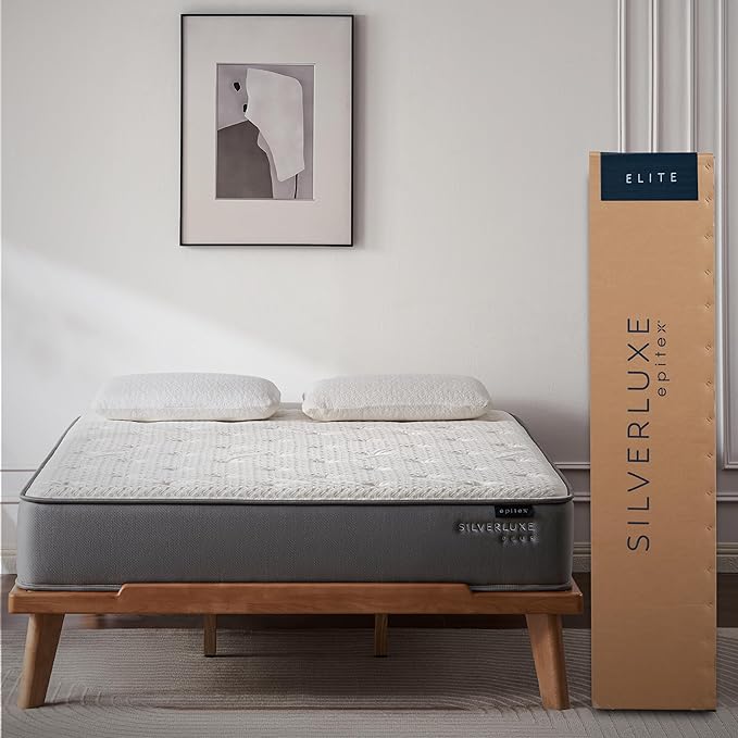 EPITEX Silverluxe Plus Full Size Mattress, 10 Inch Cooling Gel Memory Foam Full Mattress in a Box, Individual Pocket Spring for Low Motion Transfer, Medium Firm Mattress, Gray