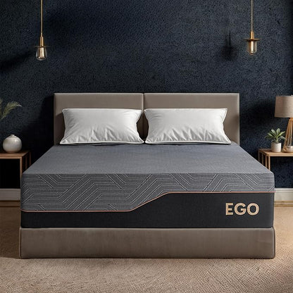 MLILY EGOHOME 14 Inch Twin XL Mattress, Copper Gel Memory Foam Mattress for Pain Relief, Therapeutic Mattress in a Box, CertiPUR-US Certified, Fiberglass Free Medium Mattress, Black