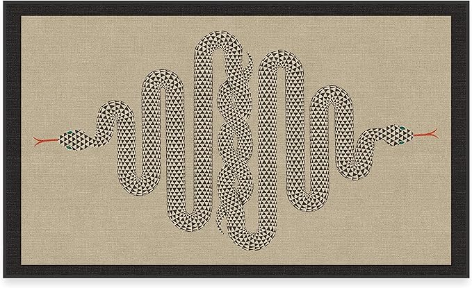 RUGGABLE x Jonathan Adler Washable Modern Area Rug – Venom Neutral 3x5, Stain-Resistant, Non-Slip – Small Machine Washable Rugs for Living Room, Bedroom, Hallway, Entryway & Office–with Standard Pad