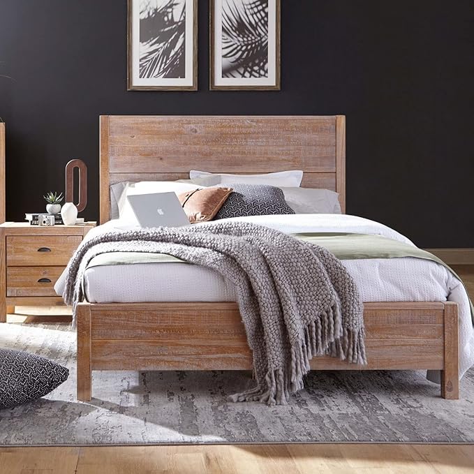 Grain Wood Furniture Montauk Solid Wood Bed, King Size, Driftwood
