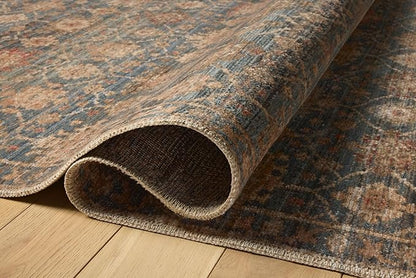 Loloi Amber Lewis Molly Collection MOL-03 Ocean/Sunset 5'-3" x 7'-9" Low Pile Area Rug