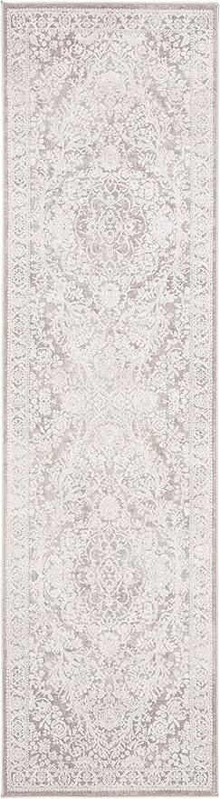SAFAVIEH Reflection Collection Runner Rug - 2'3" x 14', Beige & Cream, Non-Shedding & Easy Cleaning, Ideal for Living Room, Bedroom (RFT668A)