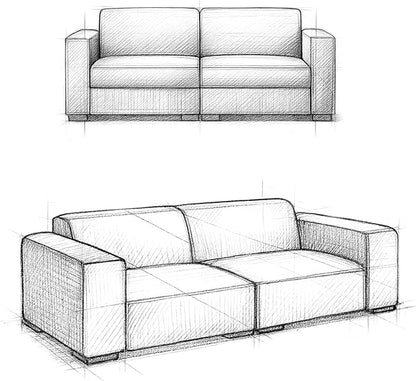 SIMPLIHOME Rex 2-Seater Modular Sofa in Full-Grain Genuine Leather, Sienna, 88-inches Wide, Handcrafted Leather Loveseat Sofa for Living Room