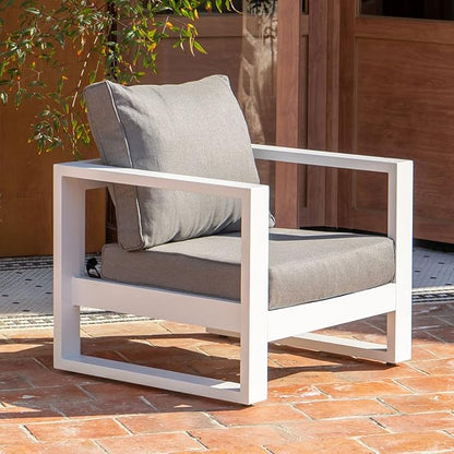 Outdoor Seat Cushion Set for Patio Furniture Deep Seat Chair Cushion Set with Removable Cover,23.6x23.6 Inch,Dark Grey