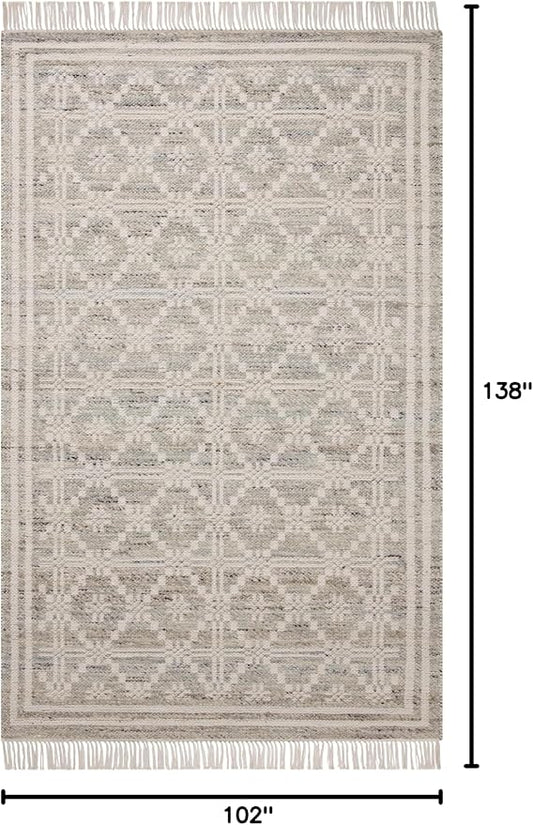 Loloi Angela Rose Rivers Collection RIV-02 Lagoon/Ivory 8'-6" x 11'-6" Reversible Area Rug
