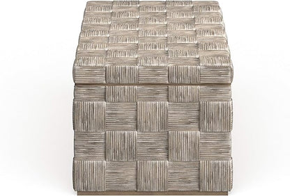 Safavieh Home Collection Adkin White Rattan Rectangle Coffee Table