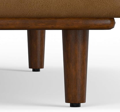 SIMPLIHOME Morrison Left Sectional Sofa in Full-Grain Genuine Leather, Caramel Brown, 102-inches Wide, L-Shaped Leather Couch with Left Chaise for The Living Room and Family Room