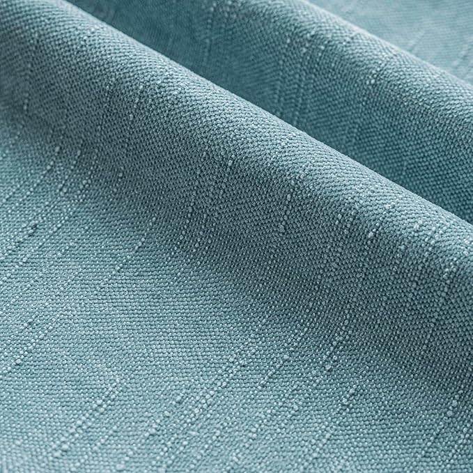 Foindtower Pack of 2 Textured Chenille Throw Decorative Pillow Covers Square Accent Solid Cushion Cover Neutral Farmhouse Pillow Case for Couch Sofa Bedroom Living Room 26x26 Inch,Light Blue