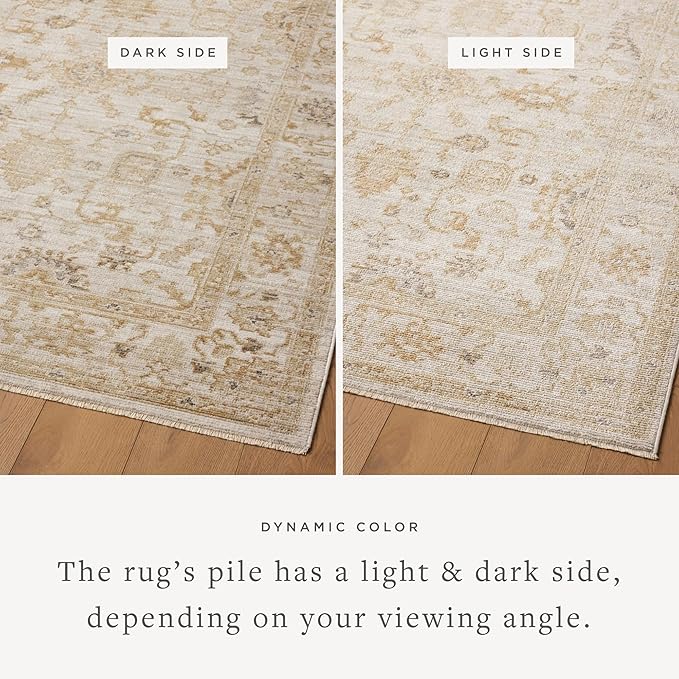 Loloi Magnolia Home by Joanna Gaines Pace Collection PAC-02 Natural/Gold 7'-10" x 10' Area Rug