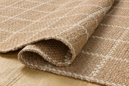 Loloi Chris Loves Julia Fletcher Collection FLE-01 Natural/Ivory 7'-9" x 9'-9", .37" Pile Height, Area Rug