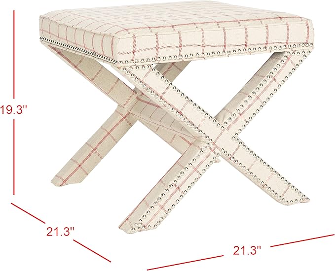 Safavieh Mercer Collection Palmer Ottoman, Taupe