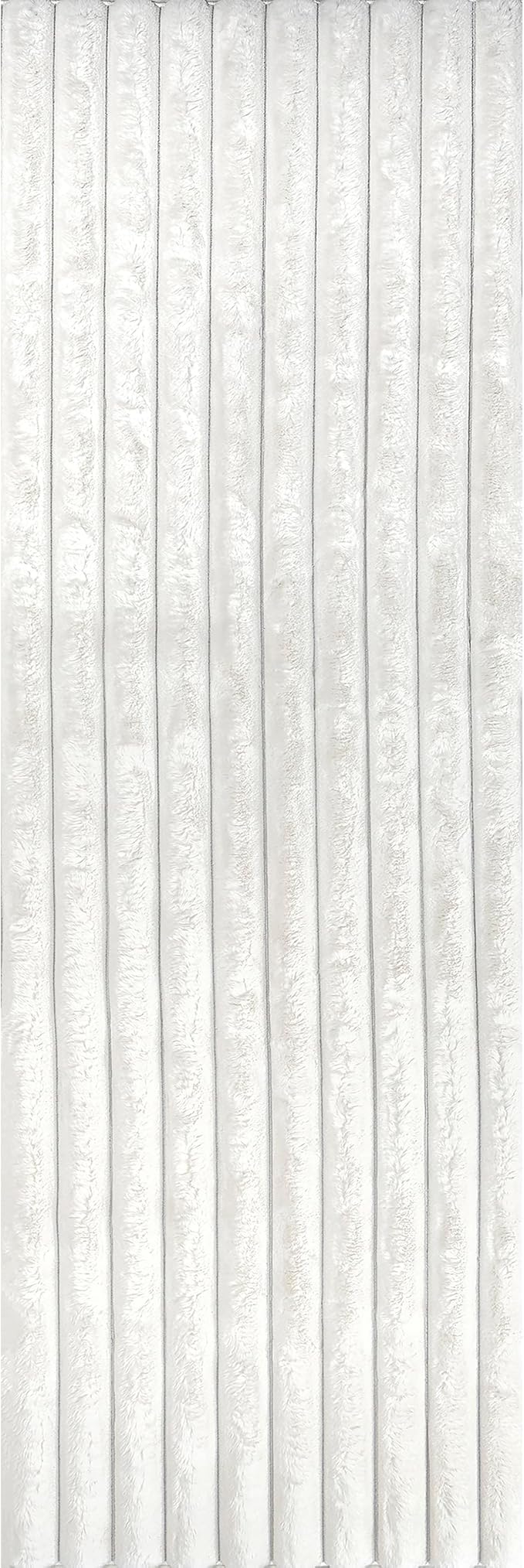 nuLOOM 2'6" x 6' Cozy Plush Area Rug, Machine Washable, Non-Slip, Soft Fluffy Shag Carpet for Living Room Bedroom Kids Room Nursery Home Decor, Kai White