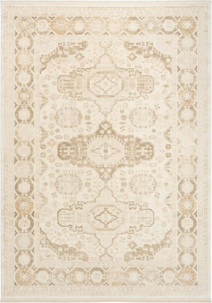 Nourison Home Pardis Ivory Beige 4' x 6' Area Rug - Easy Clean, Non Shedding, Bed Room, Living Room, Dining Room, Kitchen (4' x 6')