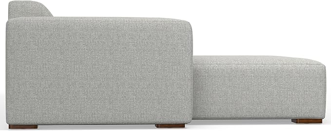 SIMPLIHOME Rex Left-Facing Modular Sectional Sofa in 100% Recycled Polyester Tightly Woven Performance Fabric, Pale Grey, 102-inches Wide, 4-Seater L-Shaped Couch with Left Chaise for Living Room
