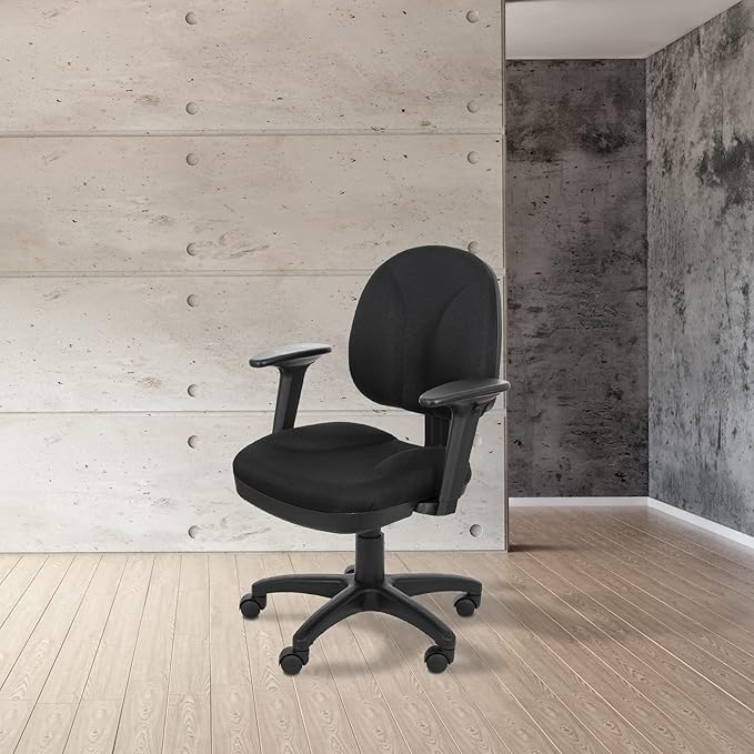 OEF Furnishings Comfort Office Chair, 18"-22", Black