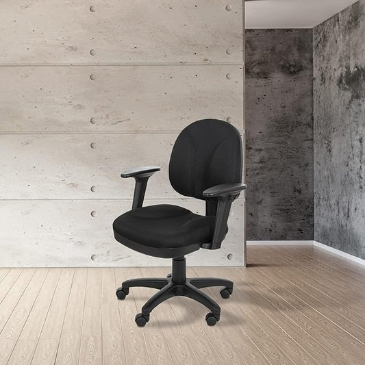 OEF Furnishings Comfort Office Chair, 18"-22", Black