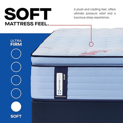 Sealy Posturepedic® Plus Glenshaw 15" Soft Pillowtop Innerspring Mattress - California Twin