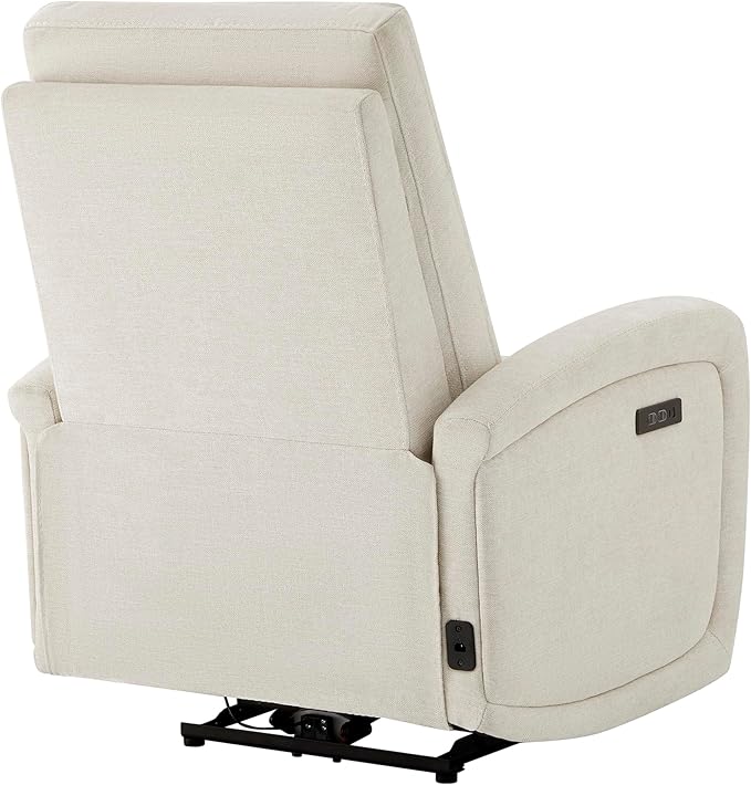 Watson & Whitely Power Recliner Chairs for Adults, Zero Wall Recliners W Power Headrest Type-C Charger, Small RV Recliners Home Theater Seating for Living Room, Fabric in Linen