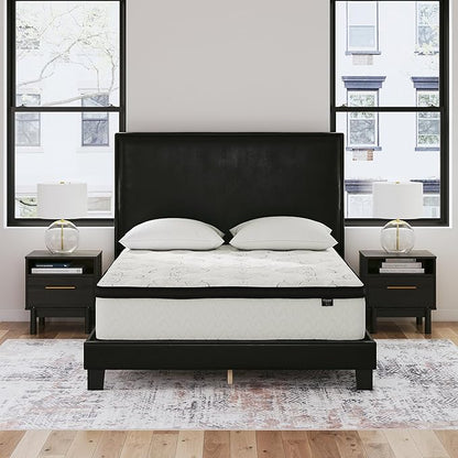 Signature Design by Ashley Queen Size Chime 10 Inch Medium Firm Hybrid Mattress with Cooling Gel Memory Foam for Pressure Relief, Fiberglass Free, Mattress In A Box